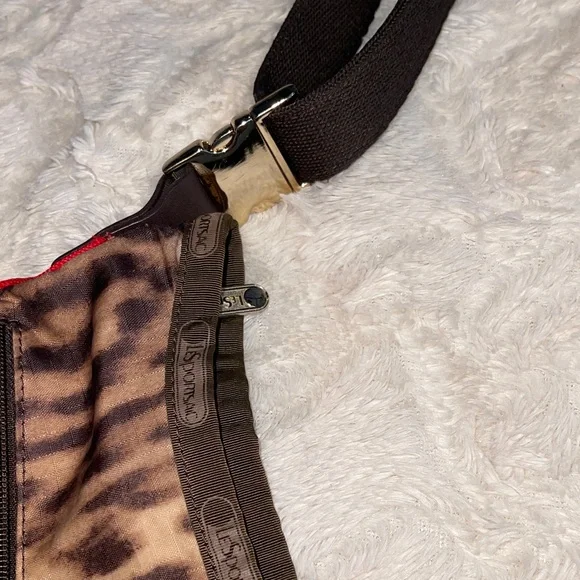 L.A.M.B. Lesportsac Rasta Stripe Leopard Print Shoulder Bag. Gwen Stefani Bag. - Picture 12 of 13